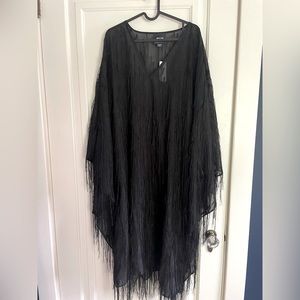 One size fits all black kaftan cover up- Anthropologie